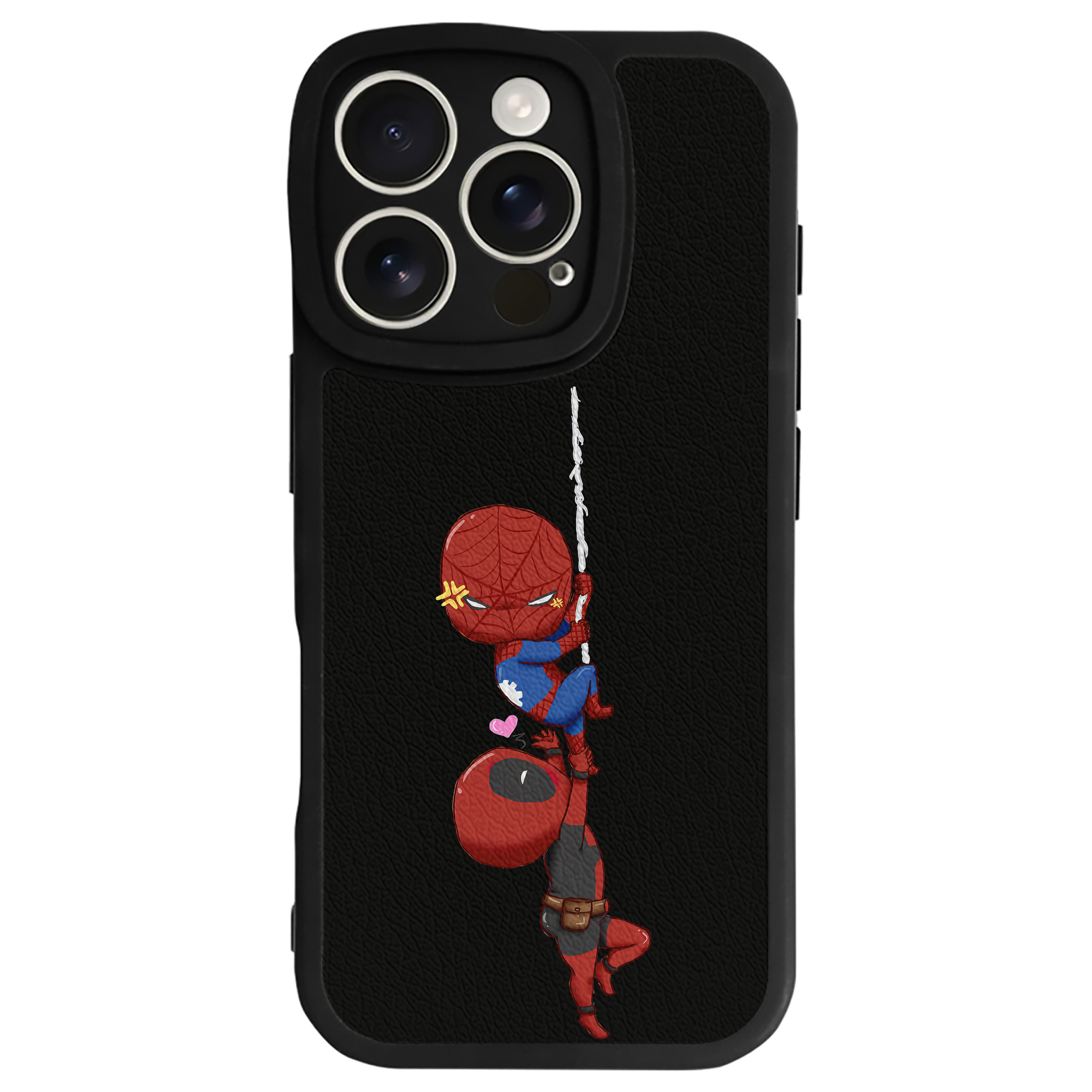 （画像用） Deadpool デッドプール 【iPhone 16シリーズ対応】シリコンスマホケース（レザー調） 材質：シリコン